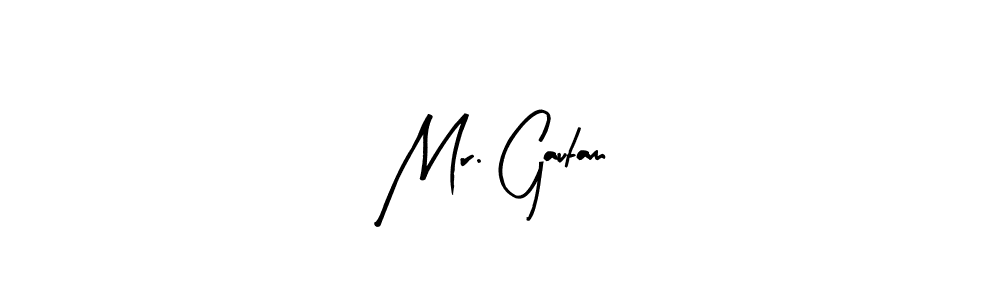 Similarly Arty Signature is the best handwritten signature design. Signature creator online .You can use it as an online autograph creator for name Mr. Gautam. Mr. Gautam signature style 8 images and pictures png