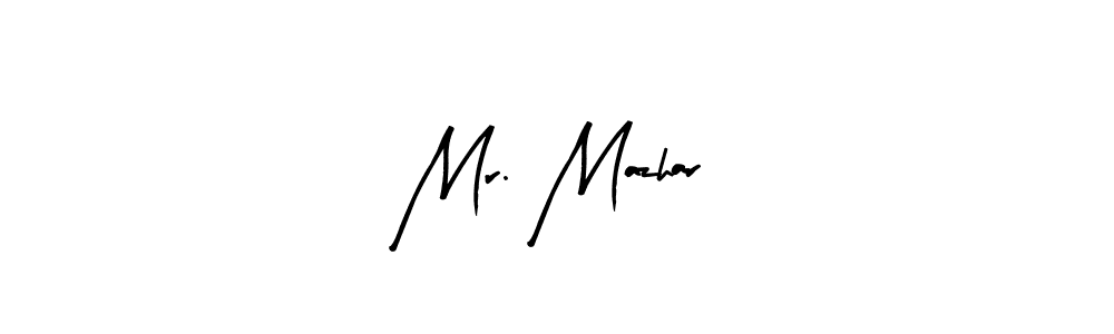 This is the best signature style for the Mr. Mazhar name. Also you like these signature font (Arty Signature). Mix name signature. Mr. Mazhar signature style 8 images and pictures png