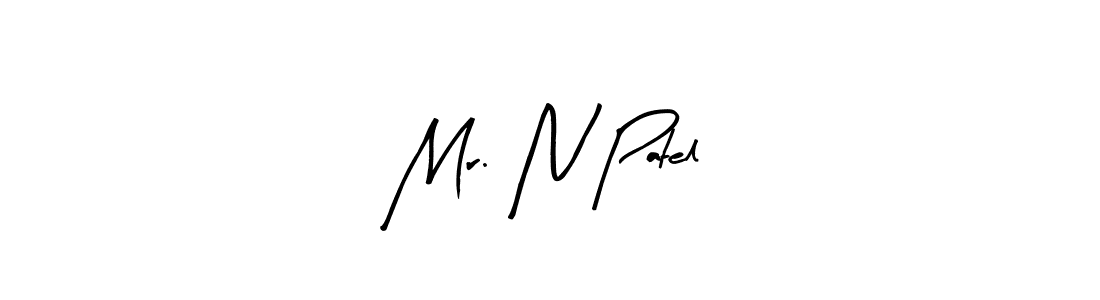 Create a beautiful signature design for name Mr. N Patel. With this signature (Arty Signature) fonts, you can make a handwritten signature for free. Mr. N Patel signature style 8 images and pictures png