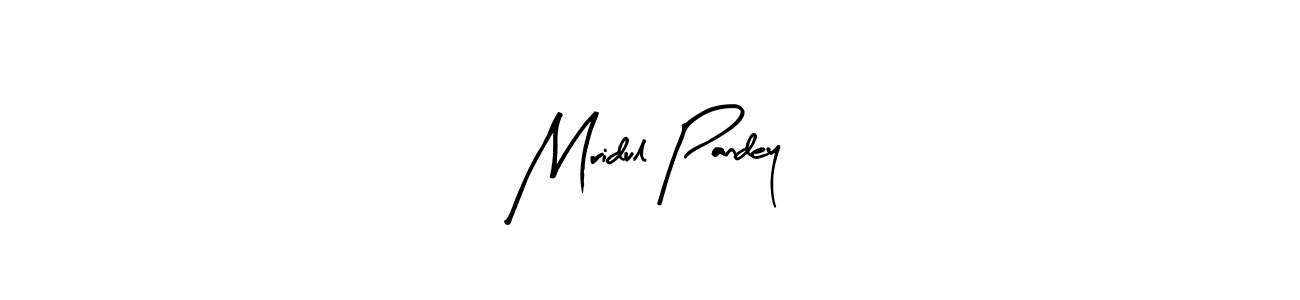 How to make Mridul Pandey name signature. Use Arty Signature style for creating short signs online. This is the latest handwritten sign. Mridul Pandey signature style 8 images and pictures png