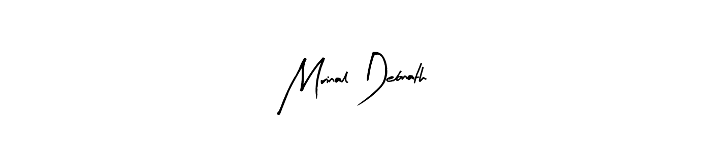 Make a beautiful signature design for name Mrinal Debnath. With this signature (Arty Signature) style, you can create a handwritten signature for free. Mrinal Debnath signature style 8 images and pictures png