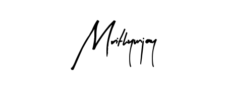 A modern signature idea for name Mrithyunjay using Arty Signature font. Clean strokes and elegant curves make it stand out instantly. Mrithyunjay signature style 8 images and pictures png