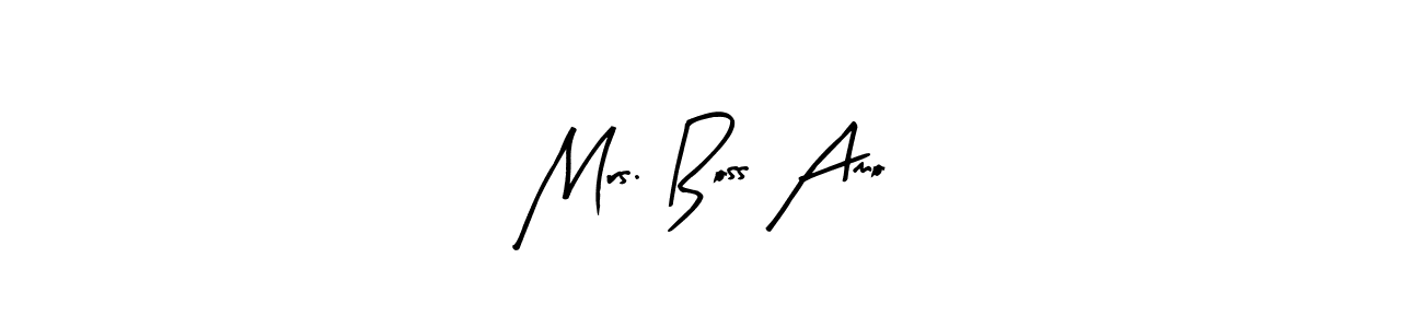 Mrs. Boss Amo stylish signature style. Best Handwritten Sign (Arty Signature) for my name. Handwritten Signature Collection Ideas for my name Mrs. Boss Amo. Mrs. Boss Amo signature style 8 images and pictures png