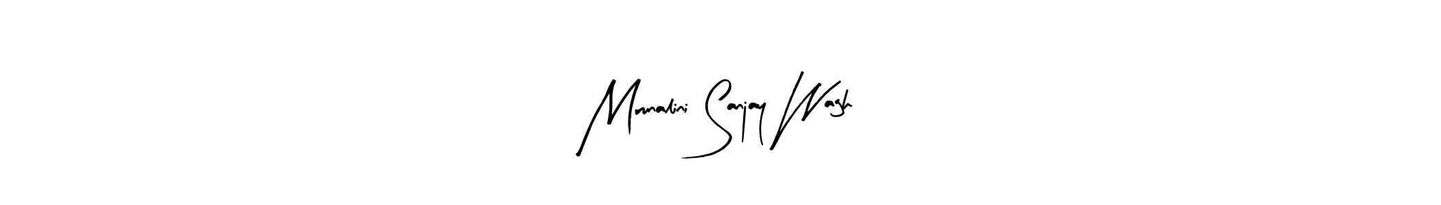 Create a beautiful signature design for name Mrunalini Sanjay Wagh. With this signature (Arty Signature) fonts, you can make a handwritten signature for free. Mrunalini Sanjay Wagh signature style 8 images and pictures png