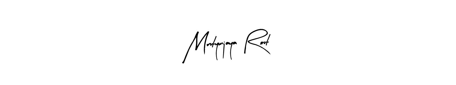 Create a beautiful signature design for name Mrutyunjaya Rout. With this signature (Arty Signature) fonts, you can make a handwritten signature for free. Mrutyunjaya Rout signature style 8 images and pictures png