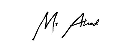 Make a beautiful signature design for name Ms Ahmad. Use this online signature maker to create a handwritten signature for free. Ms Ahmad signature style 8 images and pictures png