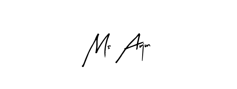 Design your own signature with our free online signature maker. With this signature software, you can create a handwritten (Arty Signature) signature for name Ms Arjun. Ms Arjun signature style 8 images and pictures png