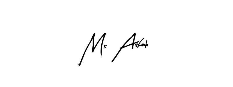 How to make Ms Asfak signature? Arty Signature is a professional autograph style. Create handwritten signature for Ms Asfak name. Ms Asfak signature style 8 images and pictures png