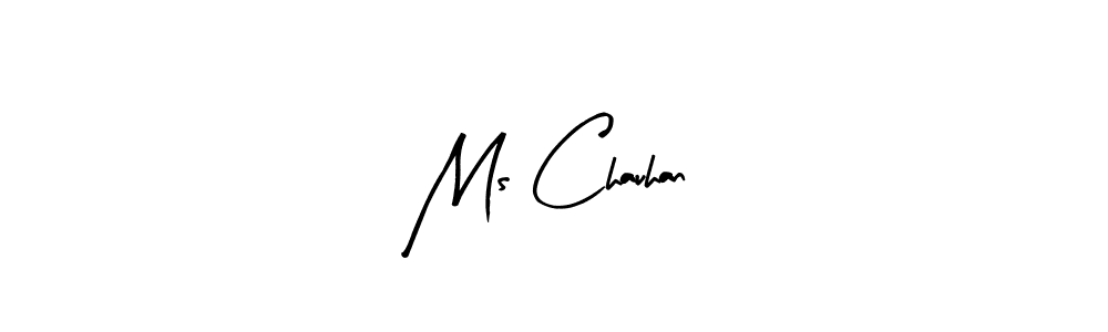 Similarly Arty Signature is the best handwritten signature design. Signature creator online .You can use it as an online autograph creator for name Ms Chauhan. Ms Chauhan signature style 8 images and pictures png
