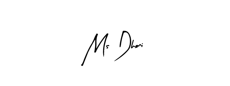 Design your own signature with our free online signature maker. With this signature software, you can create a handwritten (Arty Signature) signature for name Ms Dhoni. Ms Dhoni signature style 8 images and pictures png