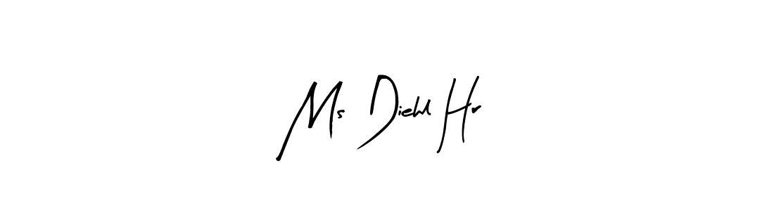 How to make Ms Diehl Hr name signature. Use Arty Signature style for creating short signs online. This is the latest handwritten sign. Ms Diehl Hr signature style 8 images and pictures png