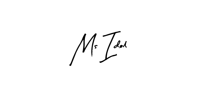 Use a signature maker to create a handwritten signature online. With this signature software, you can design (Arty Signature) your own signature for name Ms Idol. Ms Idol signature style 8 images and pictures png