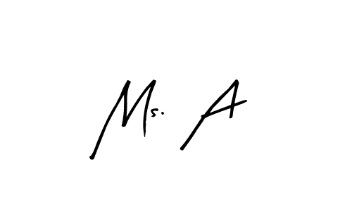 How to make Ms. A name signature. Use Arty Signature style for creating short signs online. This is the latest handwritten sign. Ms. A signature style 8 images and pictures png