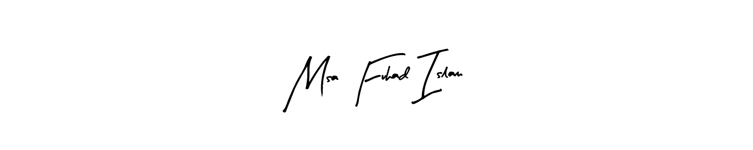 Also we have Msa Fuhad Islam name is the best signature style. Create professional handwritten signature collection using Arty Signature autograph style. Msa Fuhad Islam signature style 8 images and pictures png