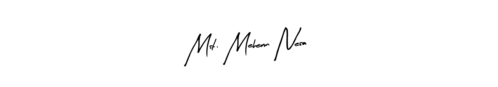 This is the best signature style for the Mst. Meherun Nesa name. Also you like these signature font (Arty Signature). Mix name signature. Mst. Meherun Nesa signature style 8 images and pictures png