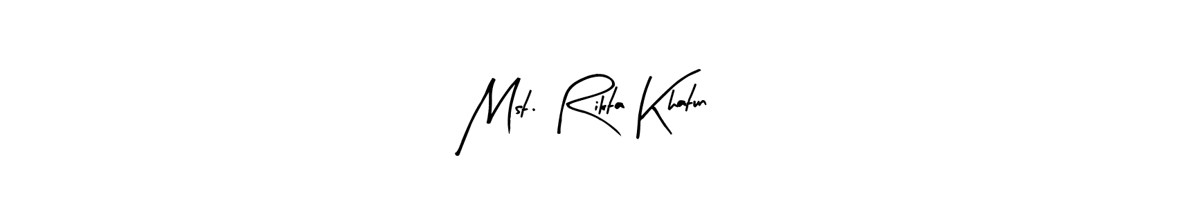 Similarly Arty Signature is the best handwritten signature design. Signature creator online .You can use it as an online autograph creator for name Mst. Rikta Khatun. Mst. Rikta Khatun signature style 8 images and pictures png