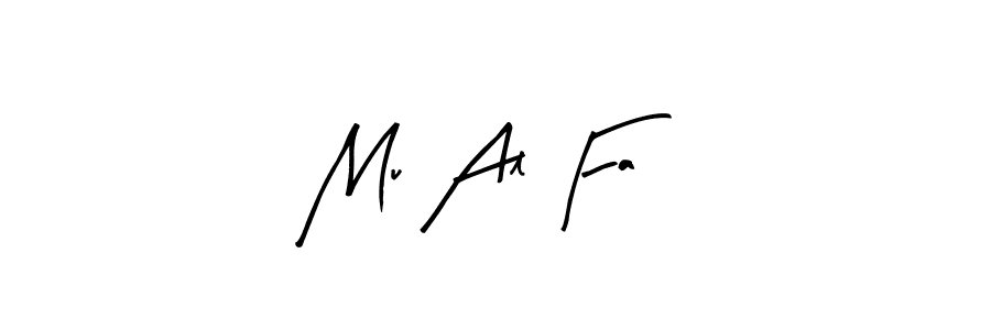 The best way (Arty Signature) to make a short signature is to pick only two or three words in your name. The name Mu Al Fa  include a total of six letters. For converting this name. Mu Al Fa  signature style 8 images and pictures png