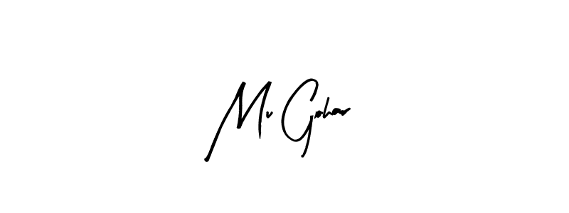 Design your own signature with our free online signature maker. With this signature software, you can create a handwritten (Arty Signature) signature for name Mu Gohar. Mu Gohar signature style 8 images and pictures png