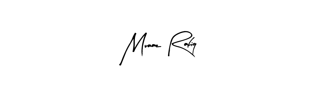 The best way (Arty Signature) to make a short signature is to pick only two or three words in your name. The name Muaaz Rafiq include a total of six letters. For converting this name. Muaaz Rafiq signature style 8 images and pictures png
