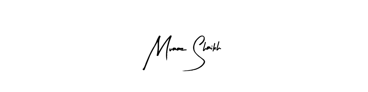 This is the best signature style for the Muaaz Shaikh name. Also you like these signature font (Arty Signature). Mix name signature. Muaaz Shaikh signature style 8 images and pictures png