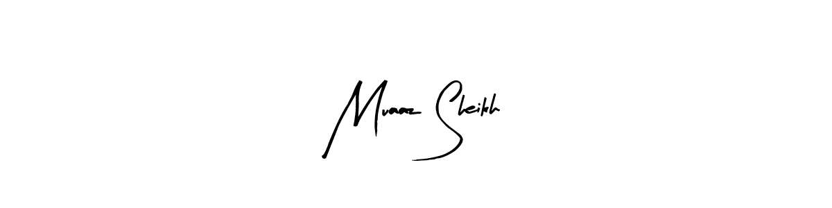 Use a signature maker to create a handwritten signature online. With this signature software, you can design (Arty Signature) your own signature for name Muaaz Sheikh. Muaaz Sheikh signature style 8 images and pictures png