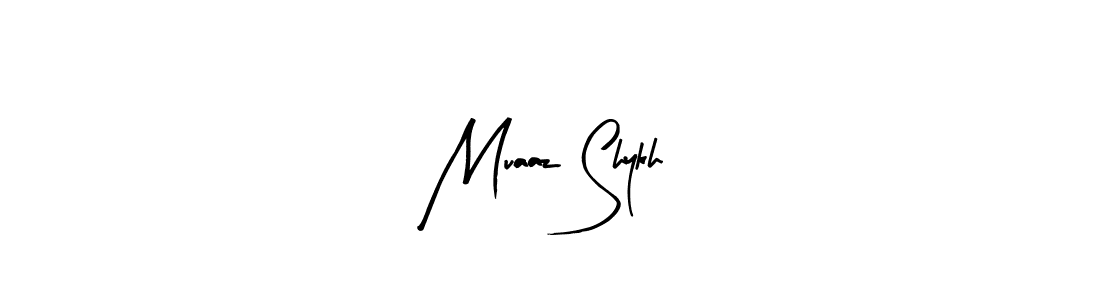 You can use this online signature creator to create a handwritten signature for the name Muaaz Shykh. This is the best online autograph maker. Muaaz Shykh signature style 8 images and pictures png