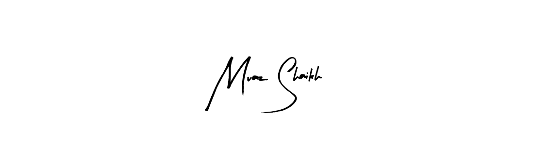 Make a beautiful signature design for name Muaz Shaikh. Use this online signature maker to create a handwritten signature for free. Muaz Shaikh signature style 8 images and pictures png