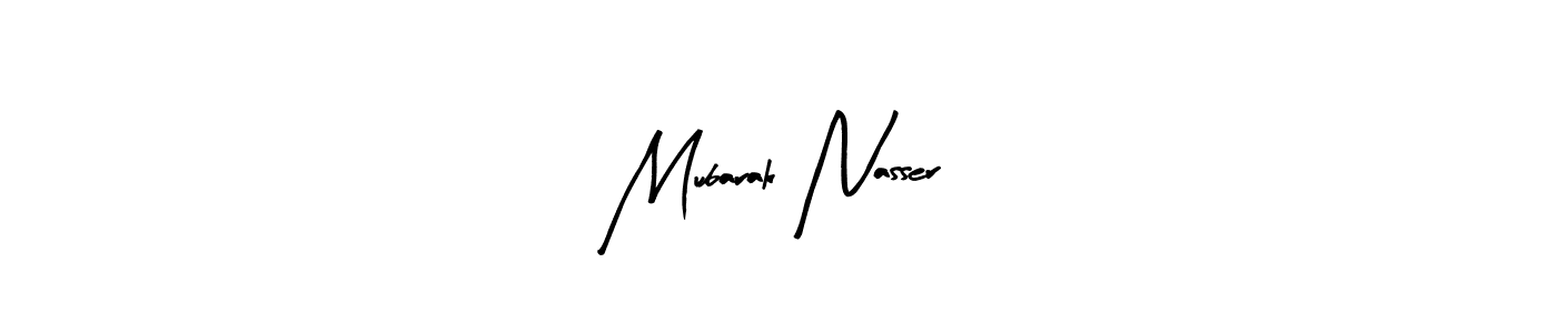 Similarly Arty Signature is the best handwritten signature design. Signature creator online .You can use it as an online autograph creator for name Mubarak Nasser. Mubarak Nasser signature style 8 images and pictures png