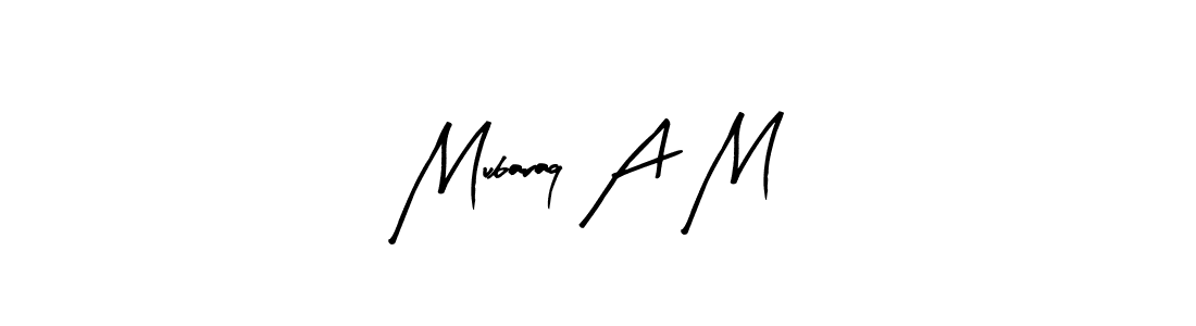 Make a beautiful signature design for name Mubaraq A M. With this signature (Arty Signature) style, you can create a handwritten signature for free. Mubaraq A M signature style 8 images and pictures png