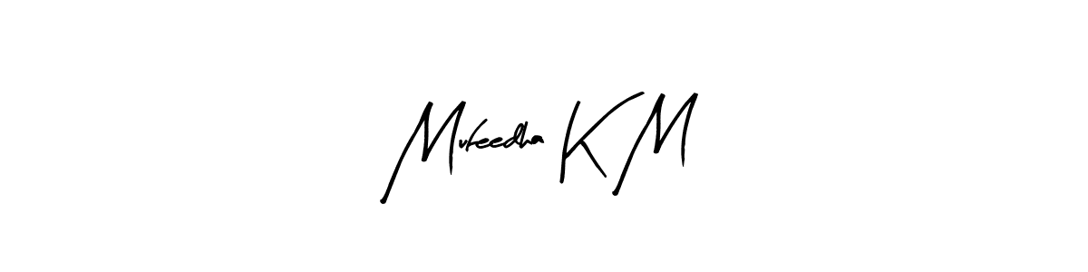 Mufeedha K M stylish signature style. Best Handwritten Sign (Arty Signature) for my name. Handwritten Signature Collection Ideas for my name Mufeedha K M. Mufeedha K M signature style 8 images and pictures png