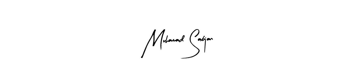 How to make Muhamad Sabjan name signature. Use Arty Signature style for creating short signs online. This is the latest handwritten sign. Muhamad Sabjan signature style 8 images and pictures png