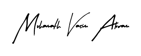 Discover how Muhamath Vasim Akram looks in an executive cursive font (Arty Signature). Perfect for legal documents, invoices, and certificates. Muhamath Vasim Akram signature style 8 images and pictures png