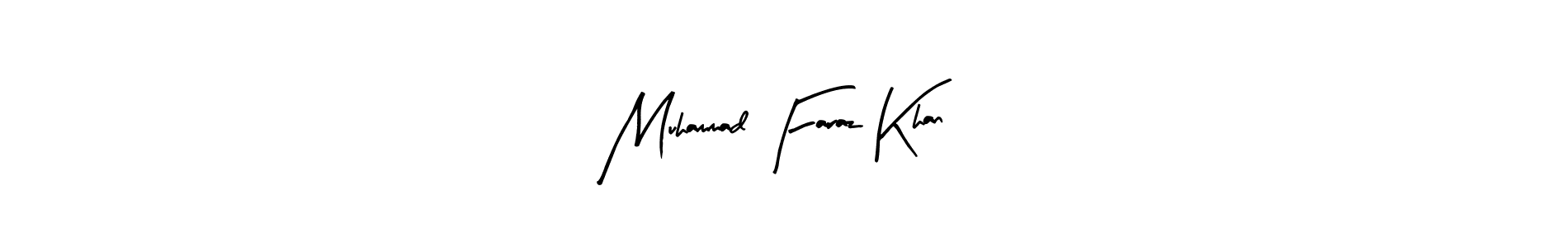 Create a beautiful signature design for name Muhammad Faraz Khan. With this signature (Arty Signature) fonts, you can make a handwritten signature for free. Muhammad Faraz Khan signature style 8 images and pictures png