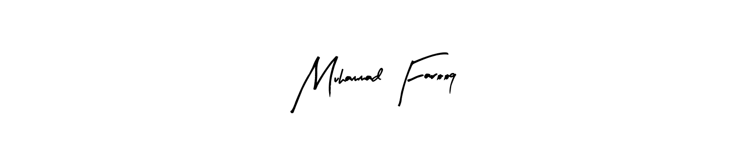 Make a beautiful signature design for name Muhammad Farooq. With this signature (Arty Signature) style, you can create a handwritten signature for free. Muhammad Farooq signature style 8 images and pictures png