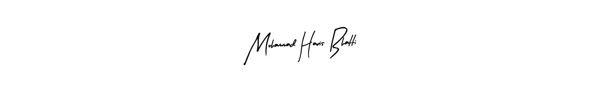 The best way (Arty Signature) to make a short signature is to pick only two or three words in your name. The name Muhammad Haris Bhatti include a total of six letters. For converting this name. Muhammad Haris Bhatti signature style 8 images and pictures png