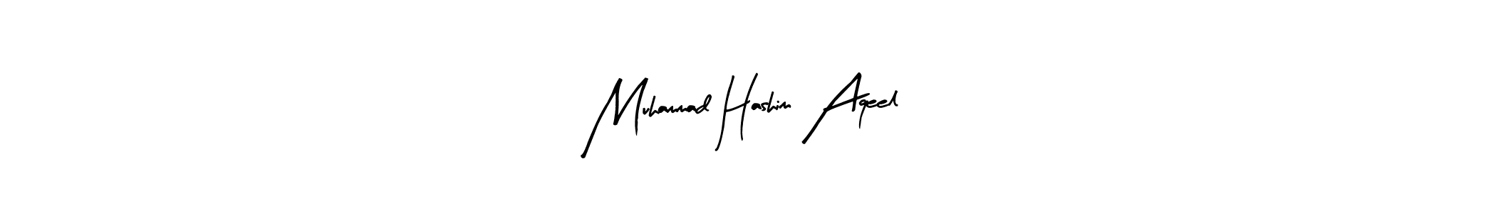 The best way (Arty Signature) to make a short signature is to pick only two or three words in your name. The name Muhammad Hashim Aqeel include a total of six letters. For converting this name. Muhammad Hashim Aqeel signature style 8 images and pictures png