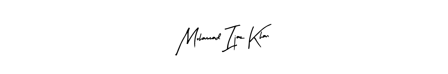 You can use this online signature creator to create a handwritten signature for the name Muhammad Ijaz Khan. This is the best online autograph maker. Muhammad Ijaz Khan signature style 8 images and pictures png