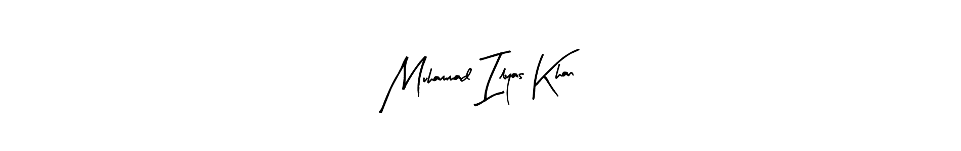 Use a signature maker to create a handwritten signature online. With this signature software, you can design (Arty Signature) your own signature for name Muhammad Ilyas Khan. Muhammad Ilyas Khan signature style 8 images and pictures png