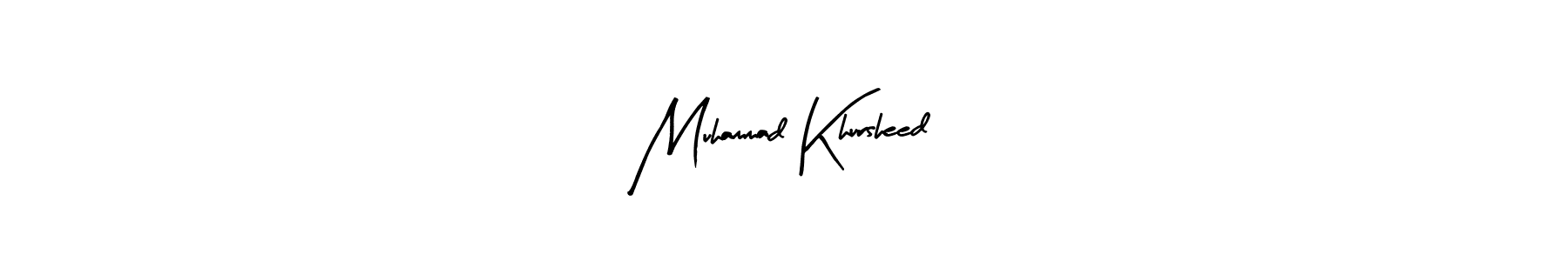 Make a beautiful signature design for name Muhammad Khursheed. With this signature (Arty Signature) style, you can create a handwritten signature for free. Muhammad Khursheed signature style 8 images and pictures png