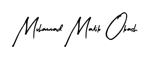 The Arty Signature signature style provides a bold statement for name Muhammad Malik Okash. Designed for business owners, executives, and leaders. Muhammad Malik Okash signature style 8 images and pictures png