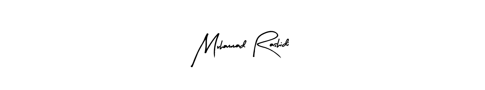 Design your own signature with our free online signature maker. With this signature software, you can create a handwritten (Arty Signature) signature for name Muhammad Rashidi. Muhammad Rashidi signature style 8 images and pictures png