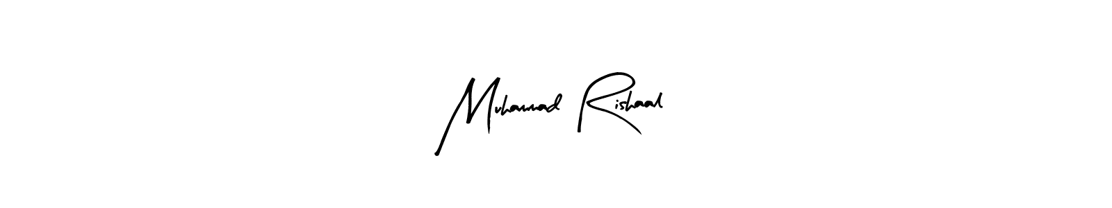 How to make Muhammad Rishaal name signature. Use Arty Signature style for creating short signs online. This is the latest handwritten sign. Muhammad Rishaal signature style 8 images and pictures png