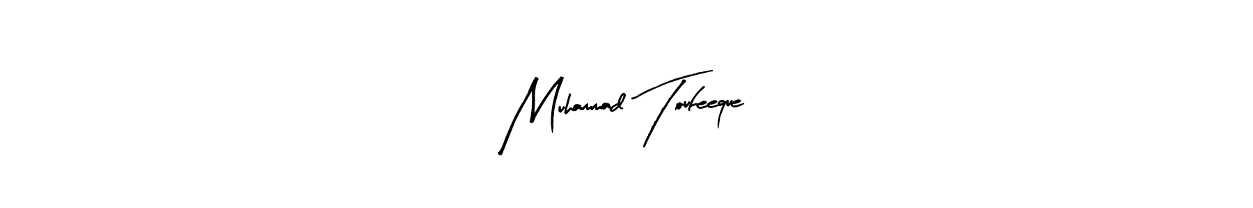 Use a signature maker to create a handwritten signature online. With this signature software, you can design (Arty Signature) your own signature for name Muhammad Toufeeque. Muhammad Toufeeque signature style 8 images and pictures png