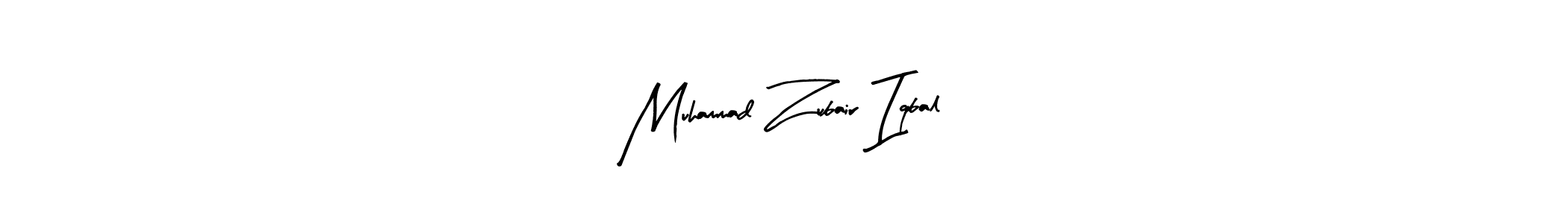 Arty Signature is a professional signature style that is perfect for those who want to add a touch of class to their signature. It is also a great choice for those who want to make their signature more unique. Get Muhammad Zubair Iqbal name to fancy signature for free. Muhammad Zubair Iqbal signature style 8 images and pictures png