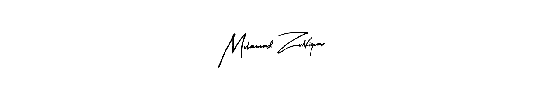 Design your own signature with our free online signature maker. With this signature software, you can create a handwritten (Arty Signature) signature for name Muhammad Zulfiquar. Muhammad Zulfiquar signature style 8 images and pictures png