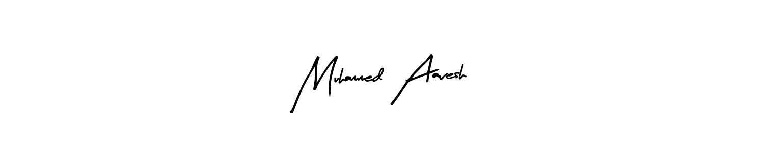 Arty Signature is a professional signature style that is perfect for those who want to add a touch of class to their signature. It is also a great choice for those who want to make their signature more unique. Get Muhammed Aavesh name to fancy signature for free. Muhammed Aavesh signature style 8 images and pictures png