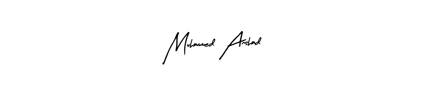 Create a beautiful signature design for name Muhammed Anshad. With this signature (Arty Signature) fonts, you can make a handwritten signature for free. Muhammed Anshad signature style 8 images and pictures png