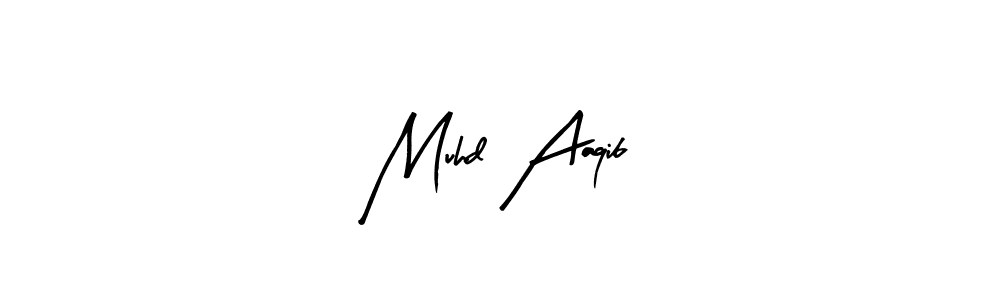 Also You can easily find your signature by using the search form. We will create Muhd Aaqib name handwritten signature images for you free of cost using Arty Signature sign style. Muhd Aaqib signature style 8 images and pictures png