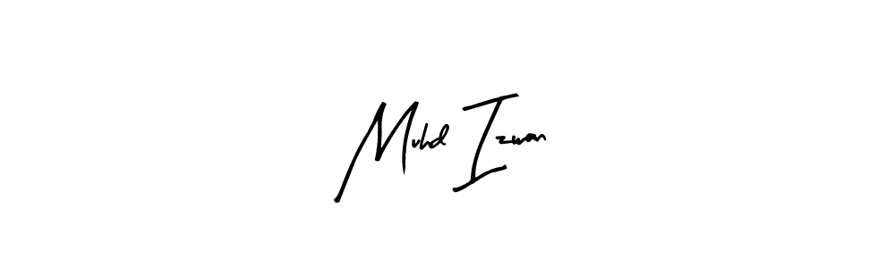 Make a beautiful signature design for name Muhd Izwan. With this signature (Arty Signature) style, you can create a handwritten signature for free. Muhd Izwan signature style 8 images and pictures png