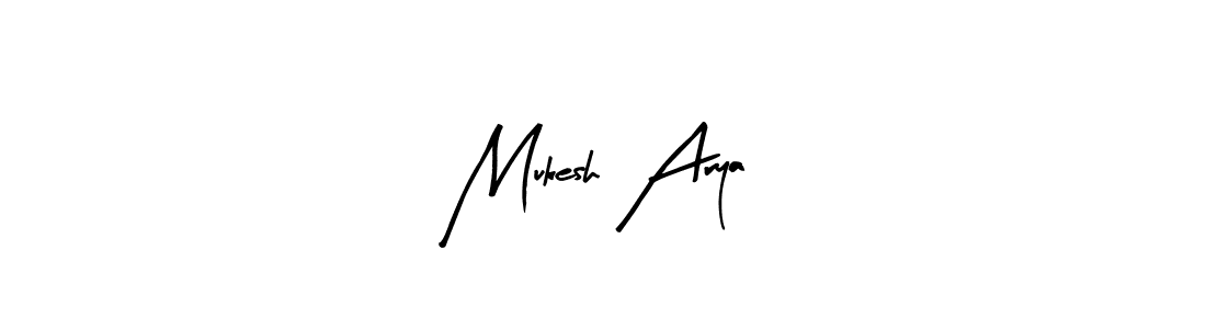 Use a signature maker to create a handwritten signature online. With this signature software, you can design (Arty Signature) your own signature for name Mukesh Arya. Mukesh Arya signature style 8 images and pictures png